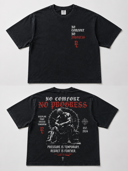 Pressure Club – No Comfort No Progress Tee